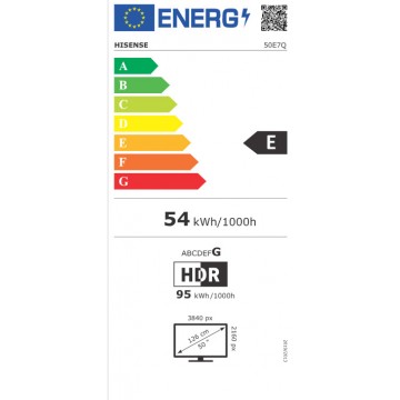 Hisense Smart Τηλεόραση 50" 4K UHD QLED E7Q HDR (2025) 50E7Q